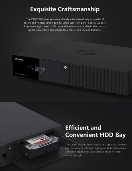 Zidoo Z3000Pro / Z3000 Pro 8K UHD HDD Media Player Brand New - GreshamTech
