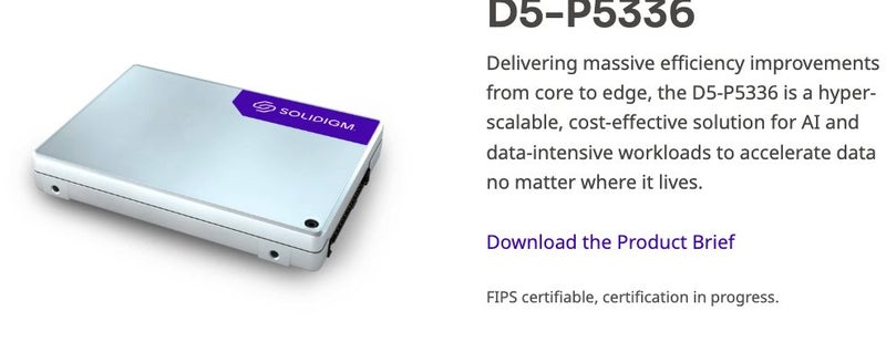 Solidigm P5336 61.44TB QLC U.2 Data Center Enterprise SSD Brand New - GreshamTech