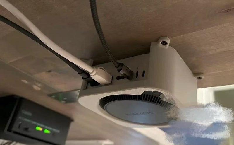 Apple Mac Mini M4 2024 under desk mount for better desk management accessories - GreshamTech