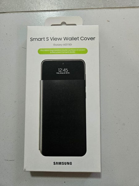 Samsung A33 Smart S View Wallet Cover Black Brand New 0684 - GreshamTech