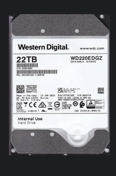 WD Wsetern Digital Hard Drive HDD 22TB 3.5 Enterprise Capacity SATA Brand New - GreshamTech