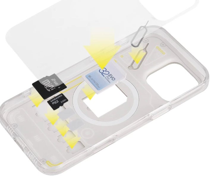 iPhone 13 14 15 16 Pro Max SD and Sim and Pin storage Magsafe Case - GreshamTech