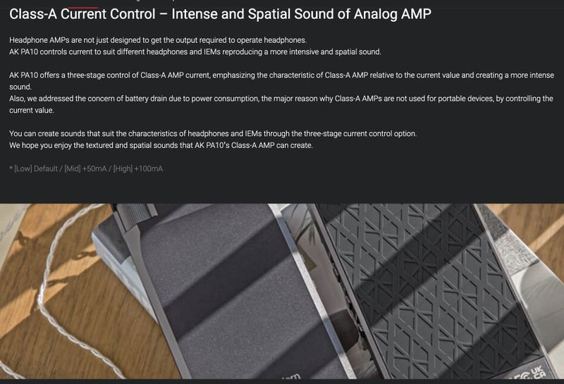 Astell&Kern A&ultima AK PA10 Amp Amplifier Portable Class-A Headphone AMP New - GreshamTech