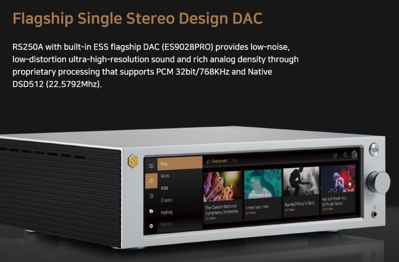 HiFi Rose RS250A DAC DAP high fidelity Streamer Digital Network Player Brand New - GreshamTech