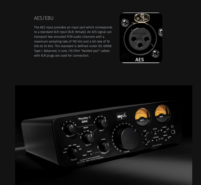 SPL Phonitor 3 DAC Headphone Amplifier and Monitor Controller - Black Brand New - GreshamTech