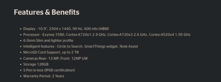 Samsung Tab S10FE / S10 FE 8+128GB Cellular Like New - GreshamTech