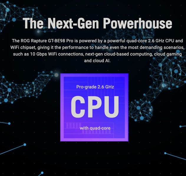 ROG Rapture GT-BE98 PRO Wilreless Router WIFI7 Quad-band WiFi 7 (802.11be) New - GreshamTech