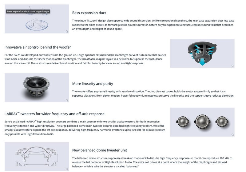 Sony SA-Z1 Signature Series Hi-Res Near Field Powered Speaker System Like New - GreshamTech