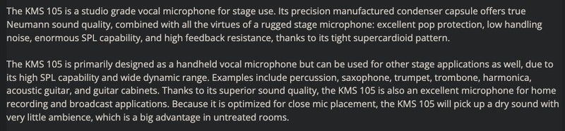 Neumann KMS 105 Vocal Condenser Microphone Silver Brand New - GreshamTech