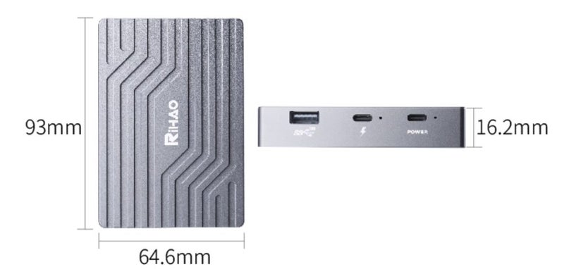 Thunderbolt 3 TB3 Enclosure M.2 Dual Nvme SSD 40Gbp/s Brand New - GreshamTech