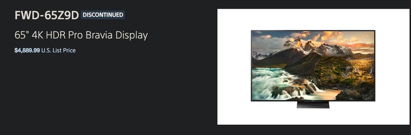 Sony 65 4K TV HDR Pro Bravia Display FWD-65Z9 Mini-LED 4000 nits Like New - GreshamTech