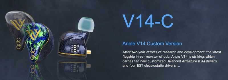 QDC V14C Earphones High fedility Music Stage professional IEM Brand New - GreshamTech