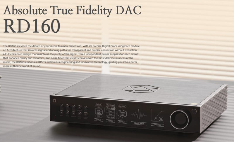 HiFi Rose RD160 DAC DAP high fidelity Amplifier AK4499x2 Brand New - GreshamTech