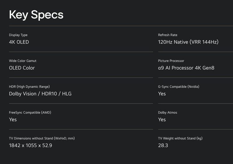 LG 83 C5 Smart 4K OLED evo TV (2025) with webOS 25 Brand New - GreshamTech