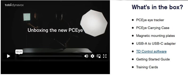 PCeye 5 Tobii Dynavox Eye movement eye tracker Like New (9.5/10 condition - GreshamTech