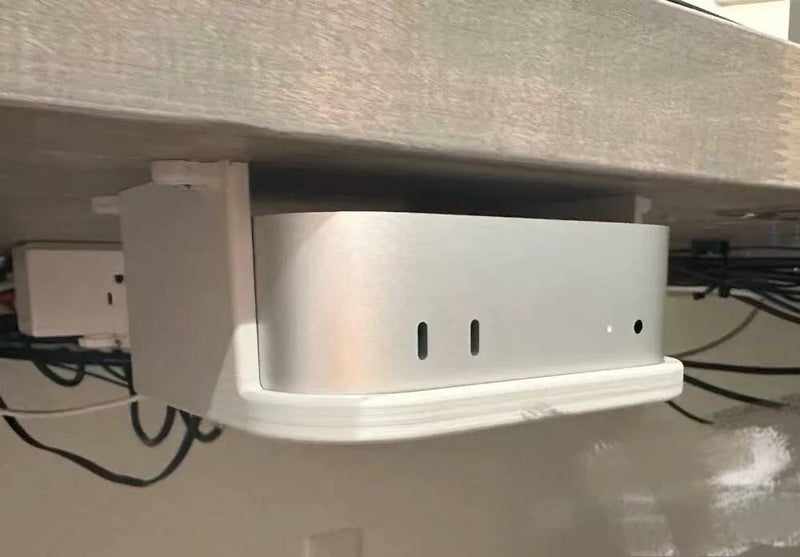 Apple Mac Mini M4 2024 under desk mount for better desk management accessories - GreshamTech