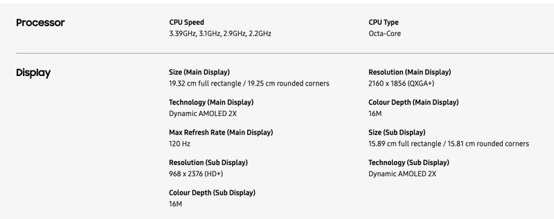 Samsung Fold 6 / Fold6 5G SE Special Editio 12+256GB ex-demo Like New - GreshamTech