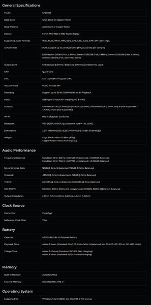 Astell&Kern A&ultima SP2000T Digital Audio Player DAC Brand New - GreshamTech