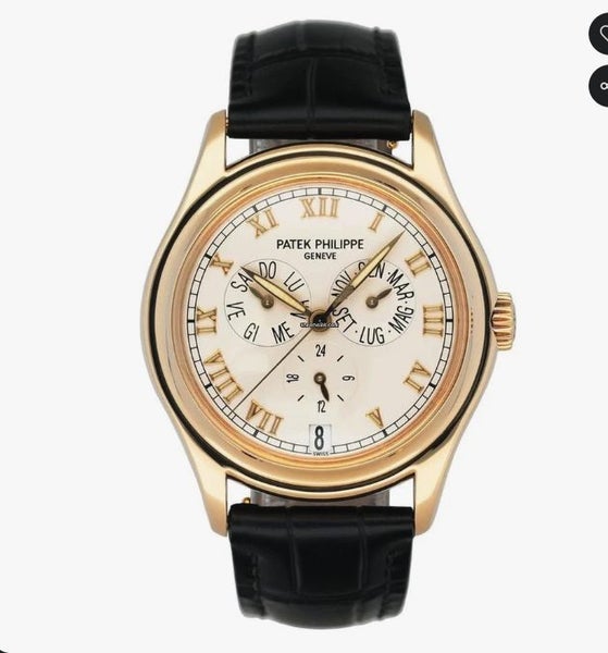 Patek Philippe 5035J 18K Gold Automatic 37mm Calender Moon PHase Watch Like New - GreshamTech