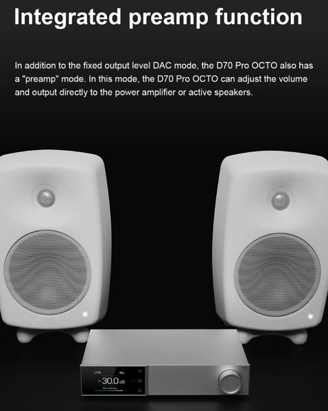 TOPPING D70 PRO OCTO CS43198x8 High fidelity Player Like New ex-demo - GreshamTech