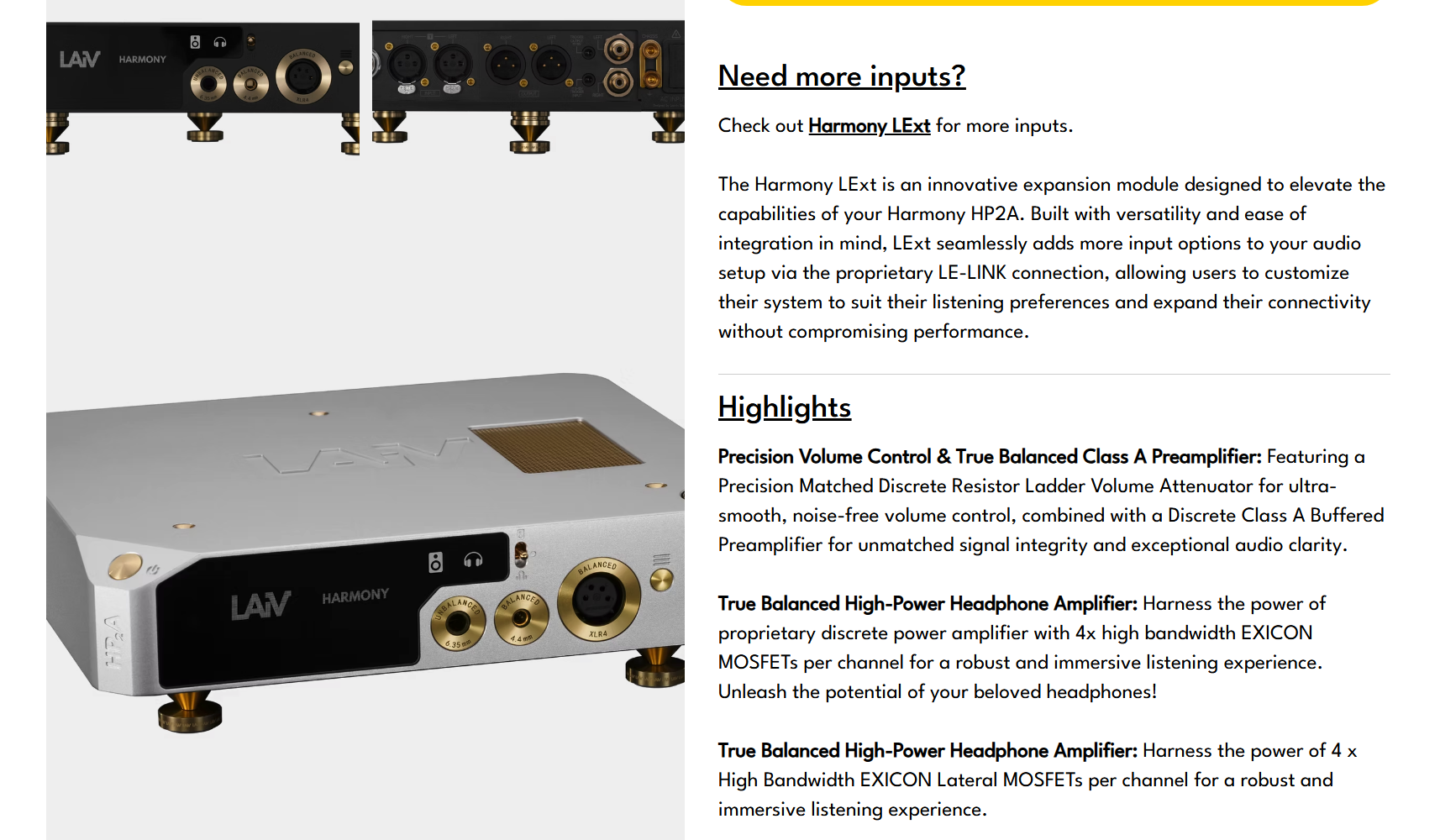 Harmony HP2A Pre-Amp Headphone Amplifier Brand New - GreshamTech