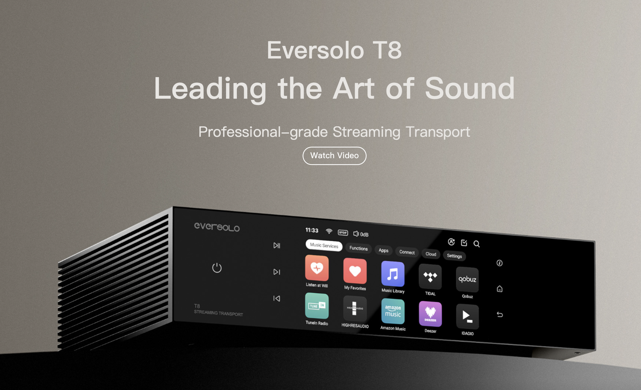 Eversolo T8 Music Player Streamer DAC DAP Brand New - GreshamTech