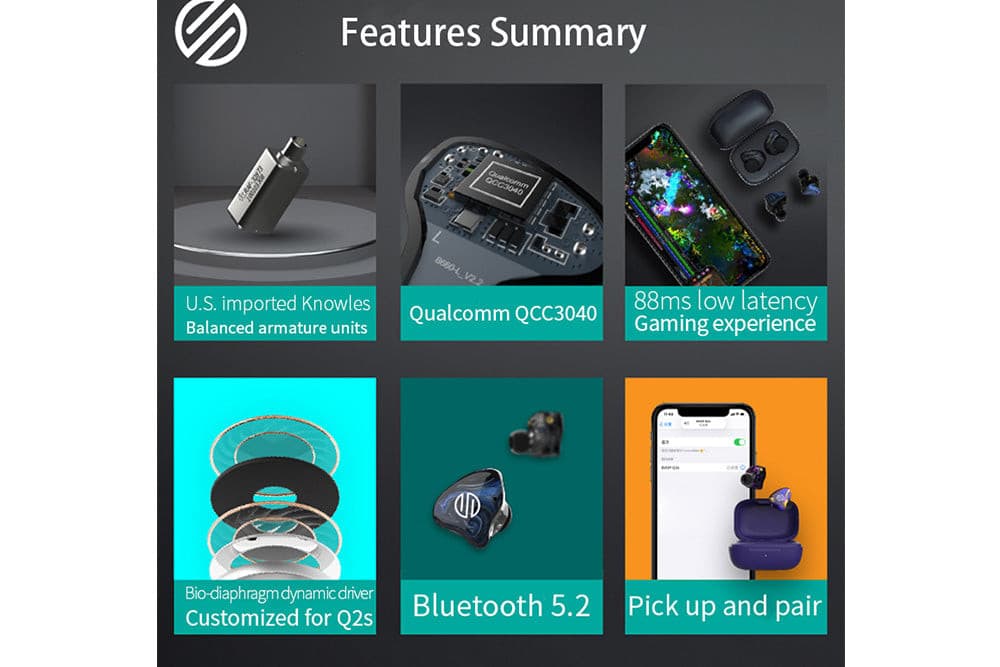 BGVP Q2S TWS True Wireless Headphone (TWS) - GreshamTech