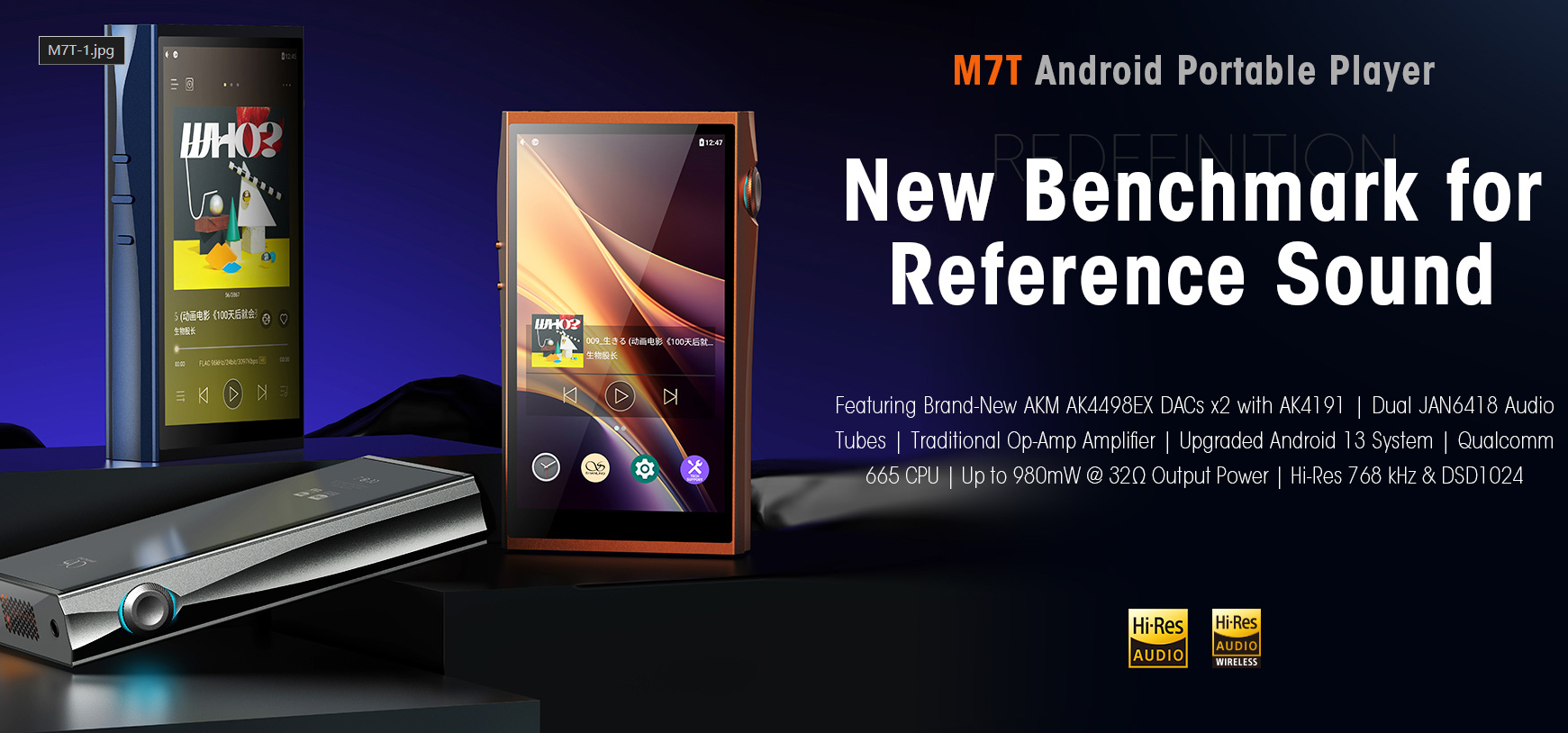 Shanling M7T Tube Android Music Player Brand New - GreshamTech