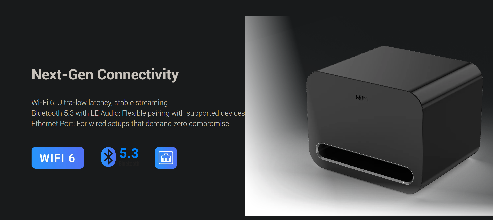 WiiM Sub Pro Smart Subwoofer Auto-Calibration Brand New - GreshamTech