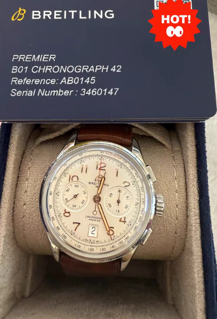 Breitling AB0145211G1P2 42MM Men's Watch Like New - GreshamTech