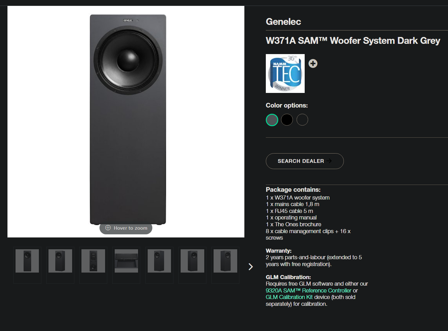 Genelec W371A Subwoofer Sub bass Studio Monitor Speaker Brand New (each - GreshamTech