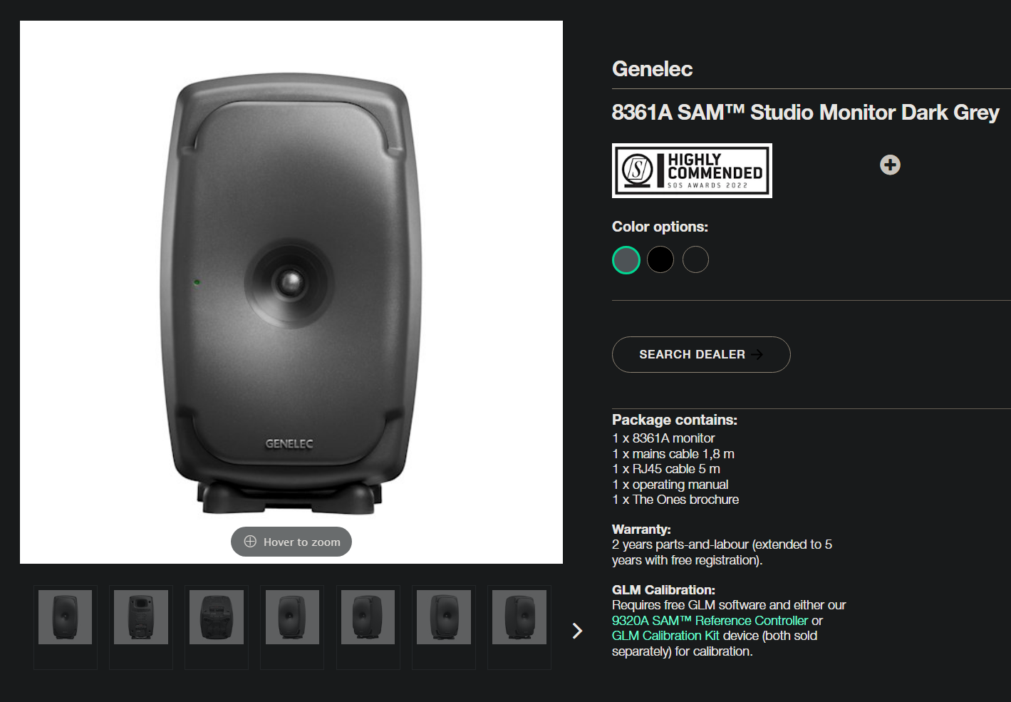Genelec 8361B SAM™ Studio Monitor Speaker Brand New (Pair - GreshamTech