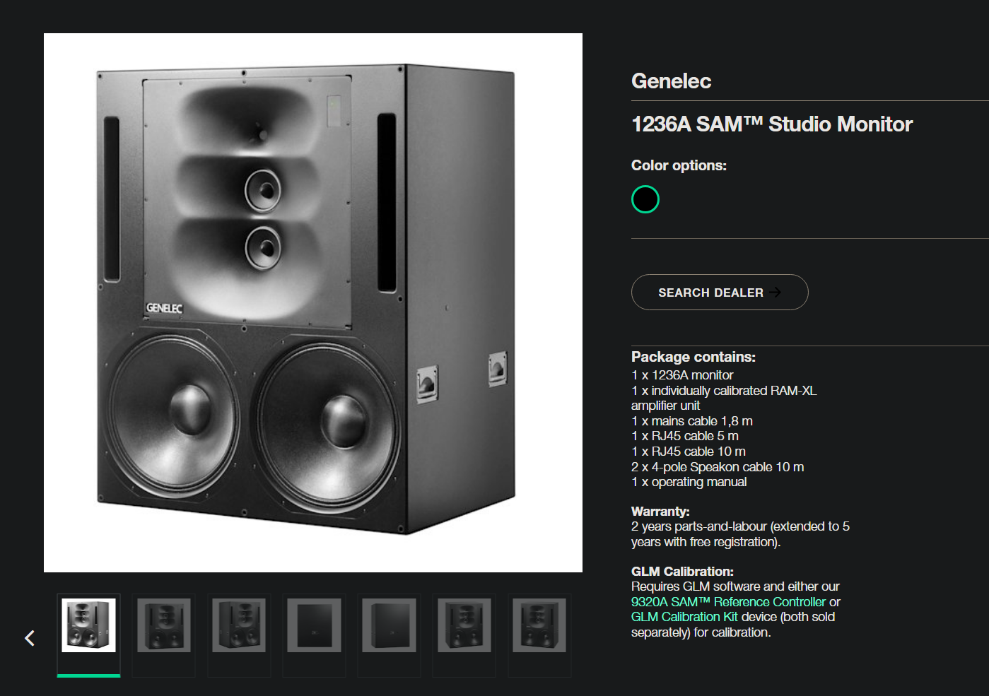 Genelec 1236A 3-Ways Studio Monitor Speaker Brand New (Pair - GreshamTech