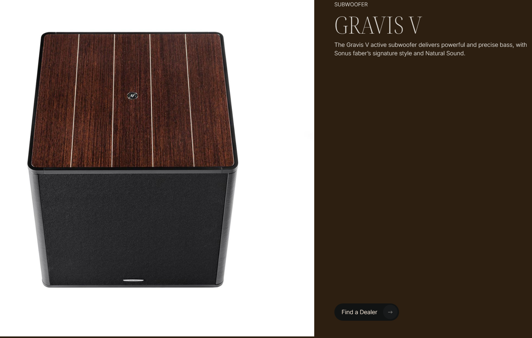 Sonus Faber Gravis V Sub woofer Speaker Brand New - GreshamTech