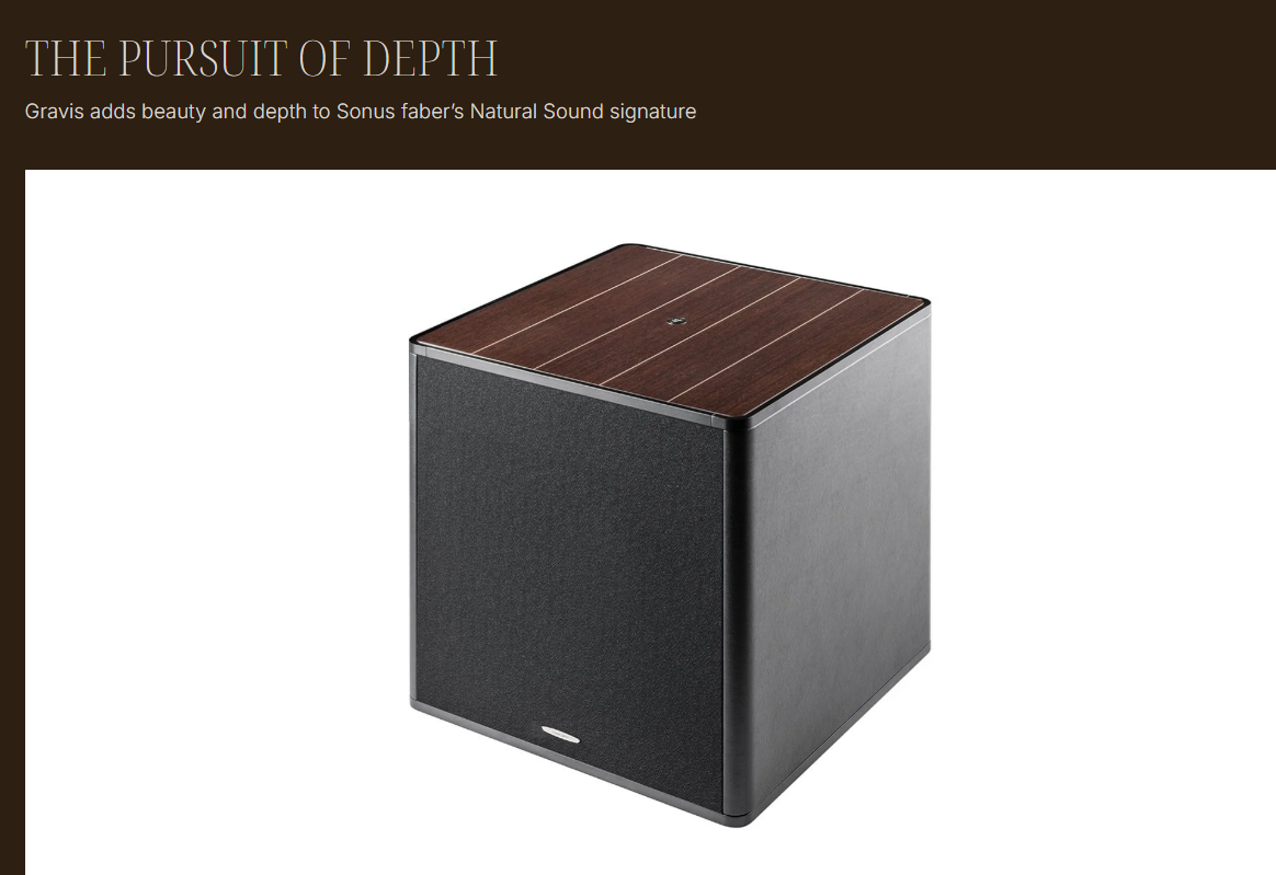 Sonus Faber Gravis V Sub woofer Speaker Brand New - GreshamTech