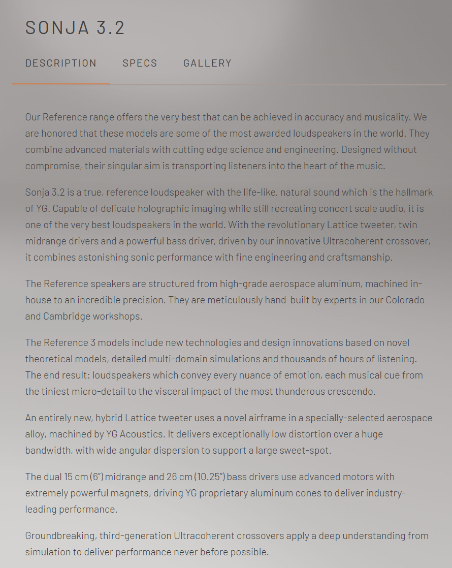 YG Acoustics Sonja 3.3 Speaker Brand New - GreshamTech