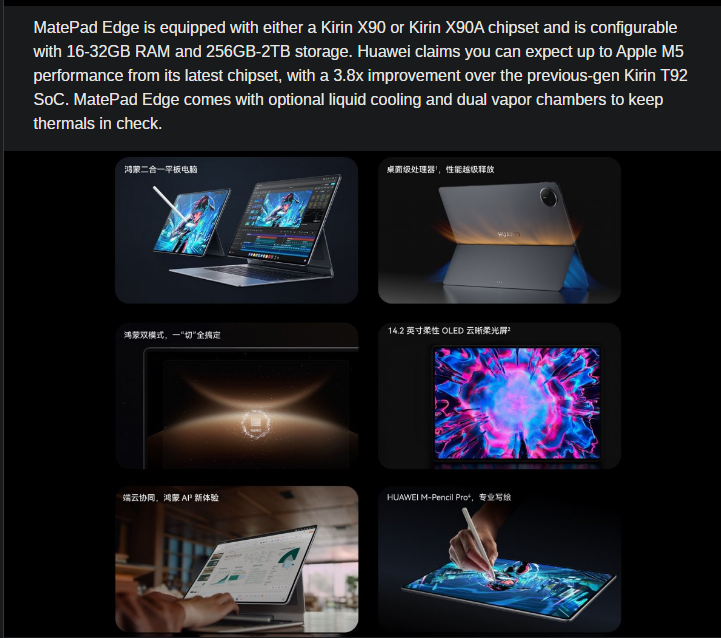 Huawei MatePad Edge 2-in-1 switch Tablet / Laptop 16+512GB Brand New - GreshamTech