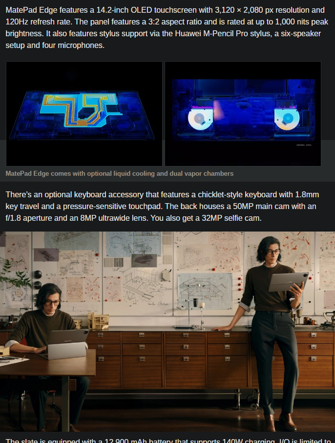 Huawei MatePad Edge 2-in-1 switch Tablet / Laptop 16+512GB Brand New - GreshamTech