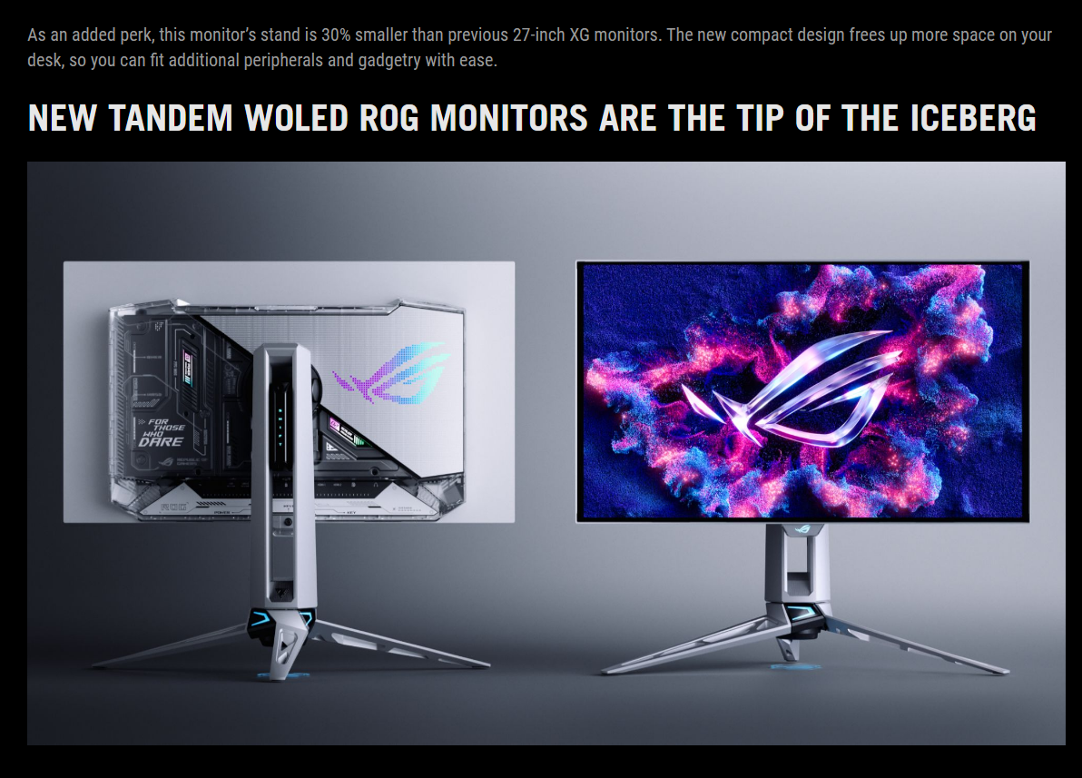 Rog Phantom Tandem OLED display 27'' 2K 540hz Brand New - GreshamTech