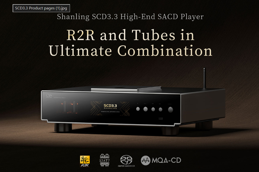 Shanling SCD3.3 R2R SACD CD Player 24Bit R2R and Tube High Fidelity Brand New - GreshamTech