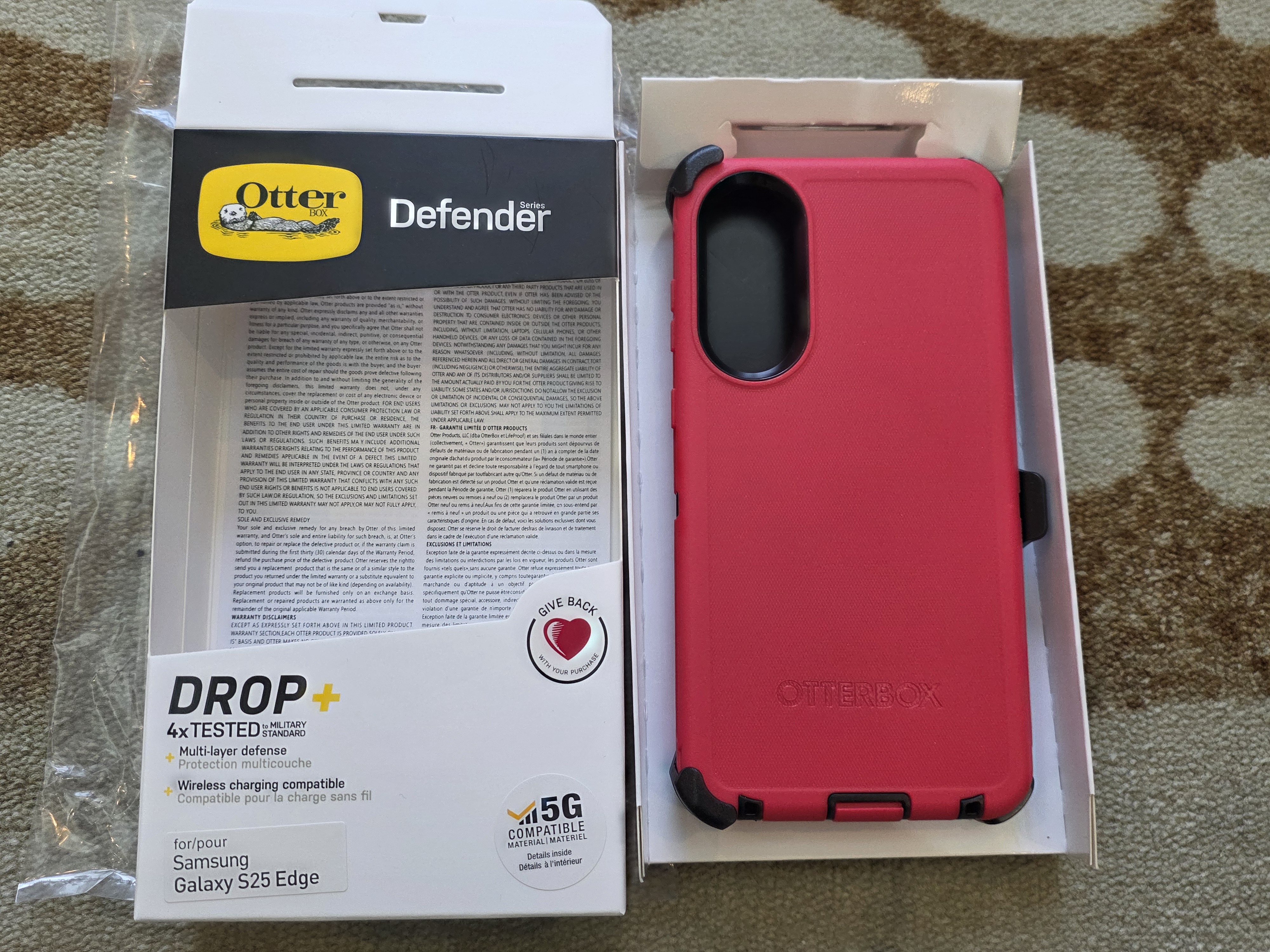 Samsung S25 Edge / S25Edge Otterbox Defender Case Red (0888) - GreshamTech