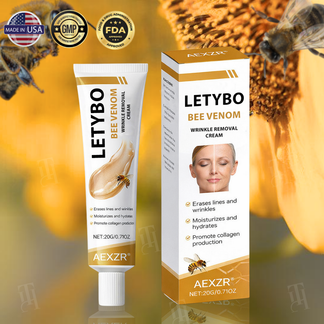 AEXZR® Letybo Bee Venom Wrinkle Removal Cream 🐝 The Bee-Venom Peptide Revolution: Mimics Letybo’s Effects Without Needles for “Botox-Like” Smoothing.