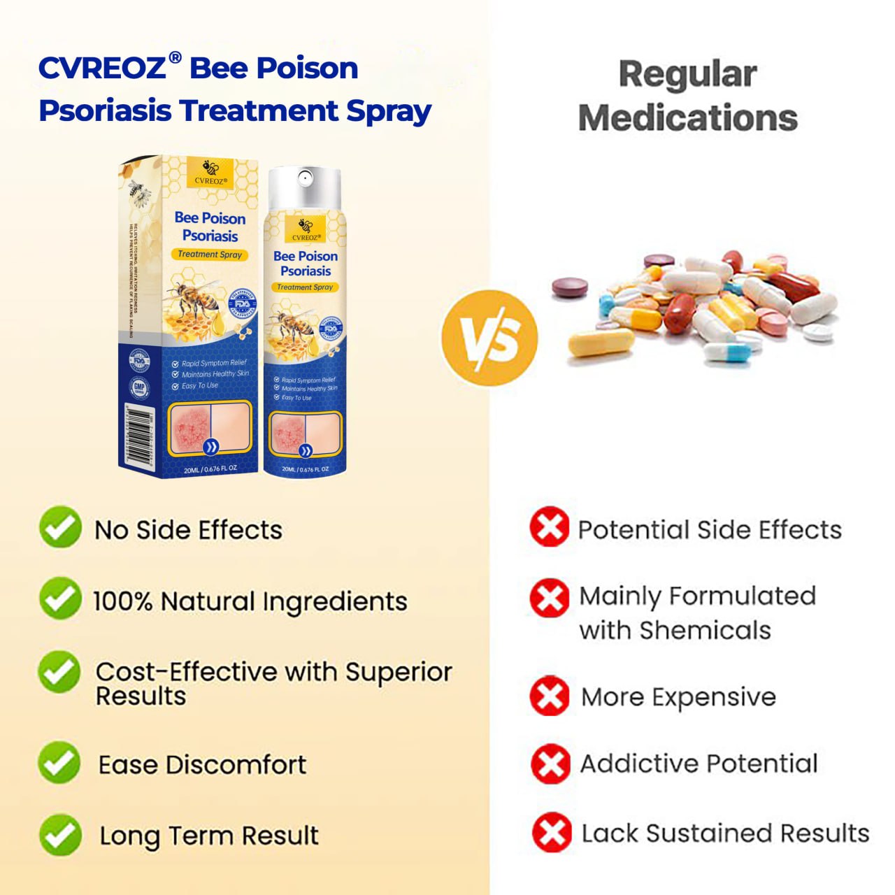 CVREOZ@Bee Venom Psoriasis Treatment Spray