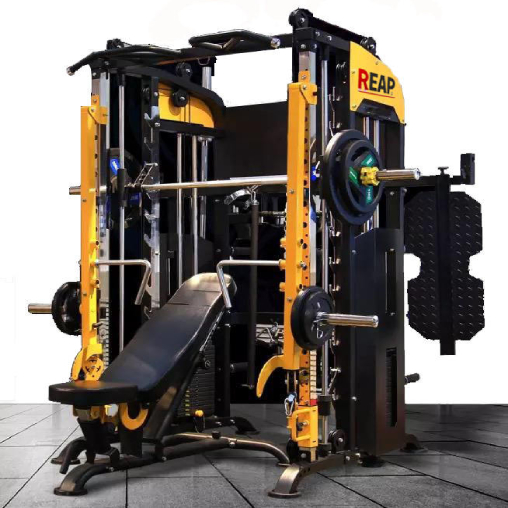 Unisex Professional Multi-Functional Steel Smith Machine and Rack for Gym Workouts