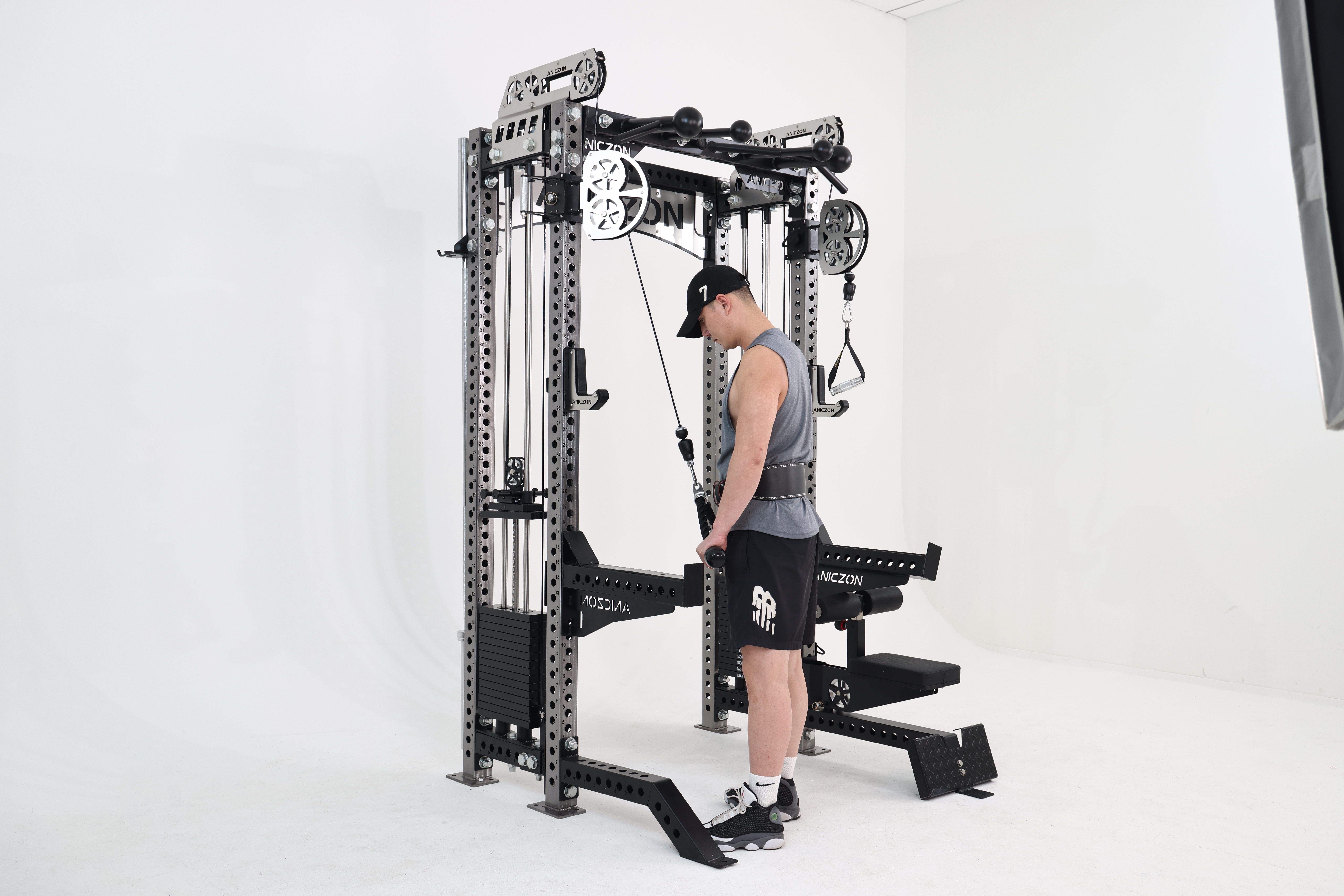 New Arrival Commercial Fitness Gym Equipment Adjustable Power Rack for Strength Training Foldable Steel and Metal Squat Rack