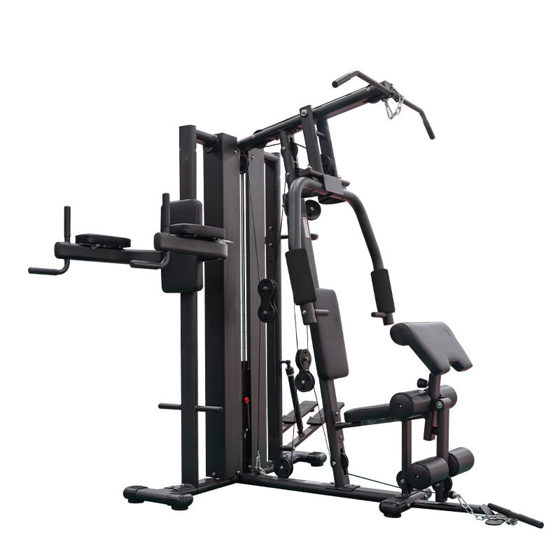 Commercial/Home Gym Exercise Machine with Three Multi-Station Fitness Setup