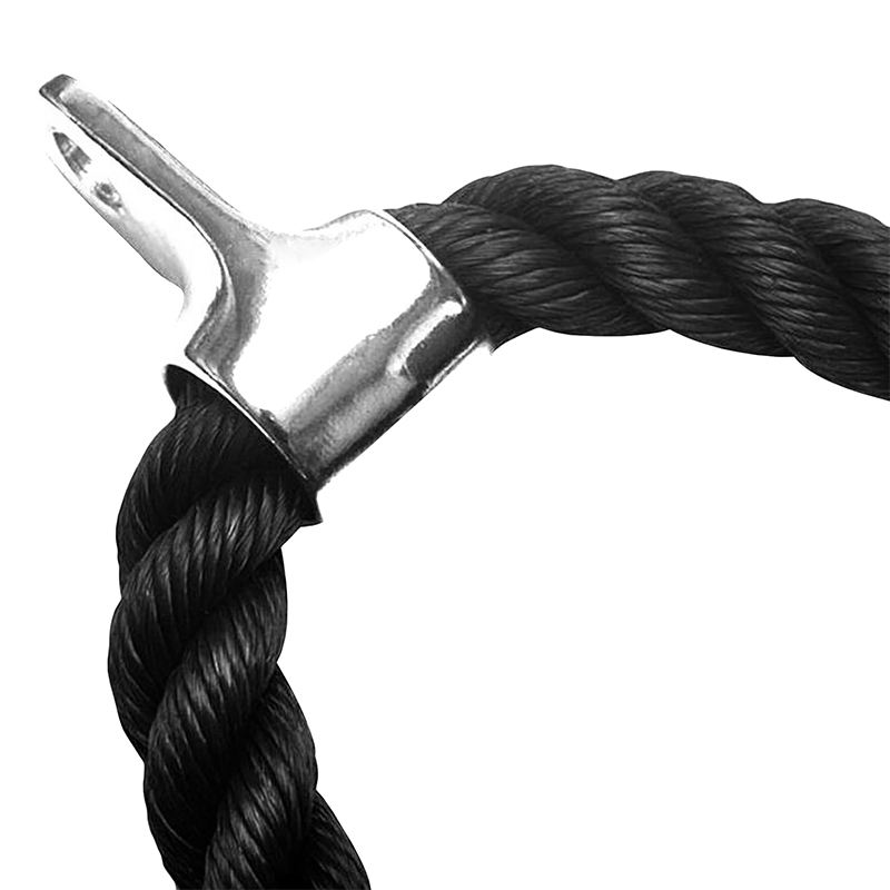 Steel Nylon Tricep Rope Comfortable Grip Heavy-Duty Cable Attachment for Gym Fitness Biceps Forearm Strength Training