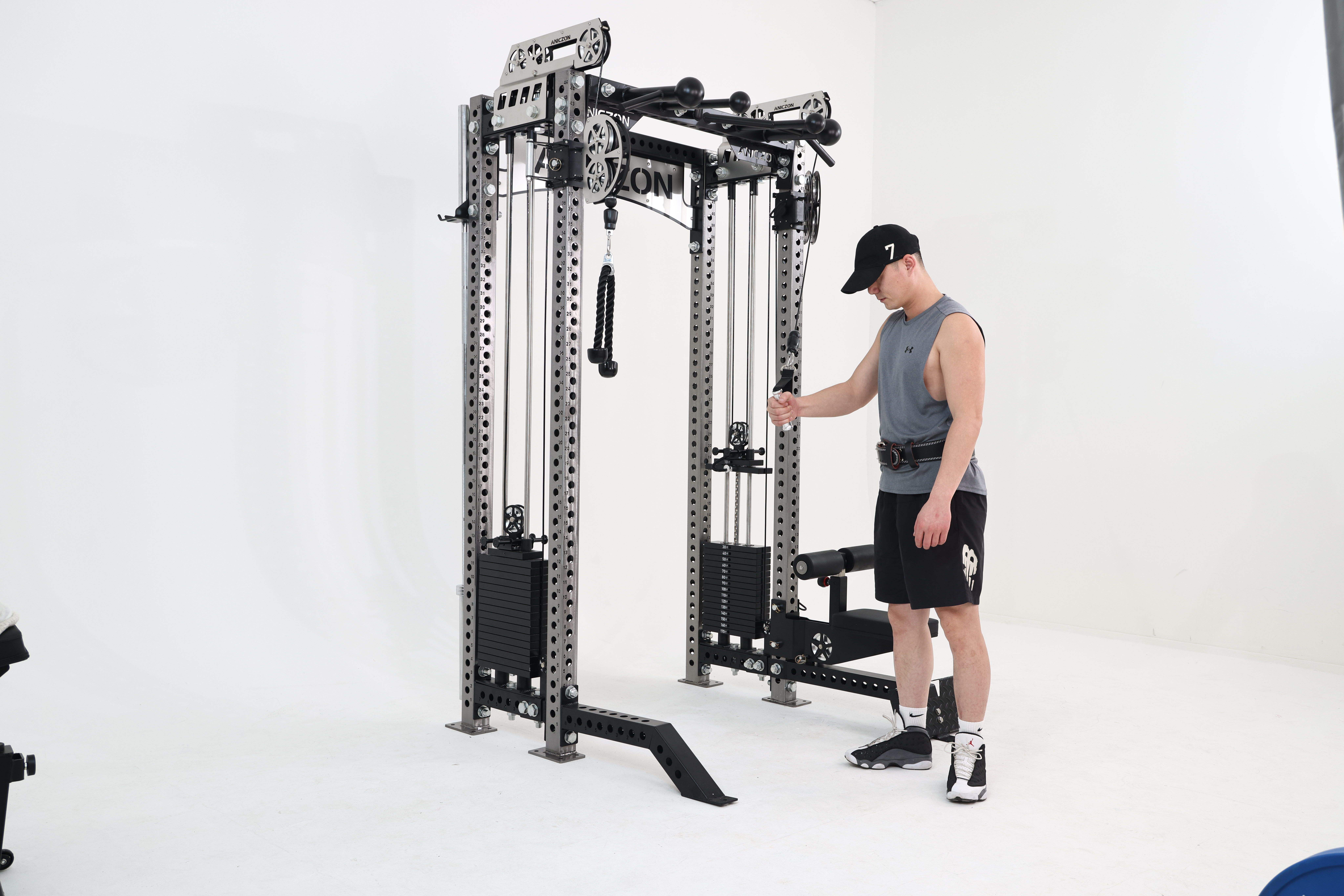New Arrival Commercial Fitness Gym Equipment Adjustable Power Rack for Strength Training Foldable Steel and Metal Squat Rack