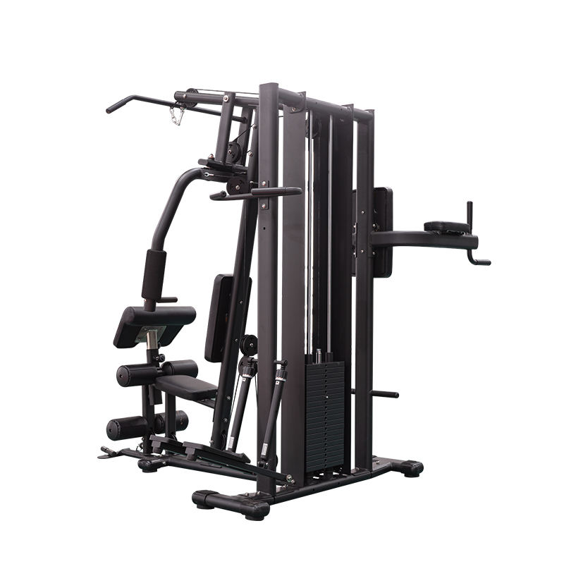 Commercial/Home Gym Exercise Machine with Three Multi-Station Fitness Setup