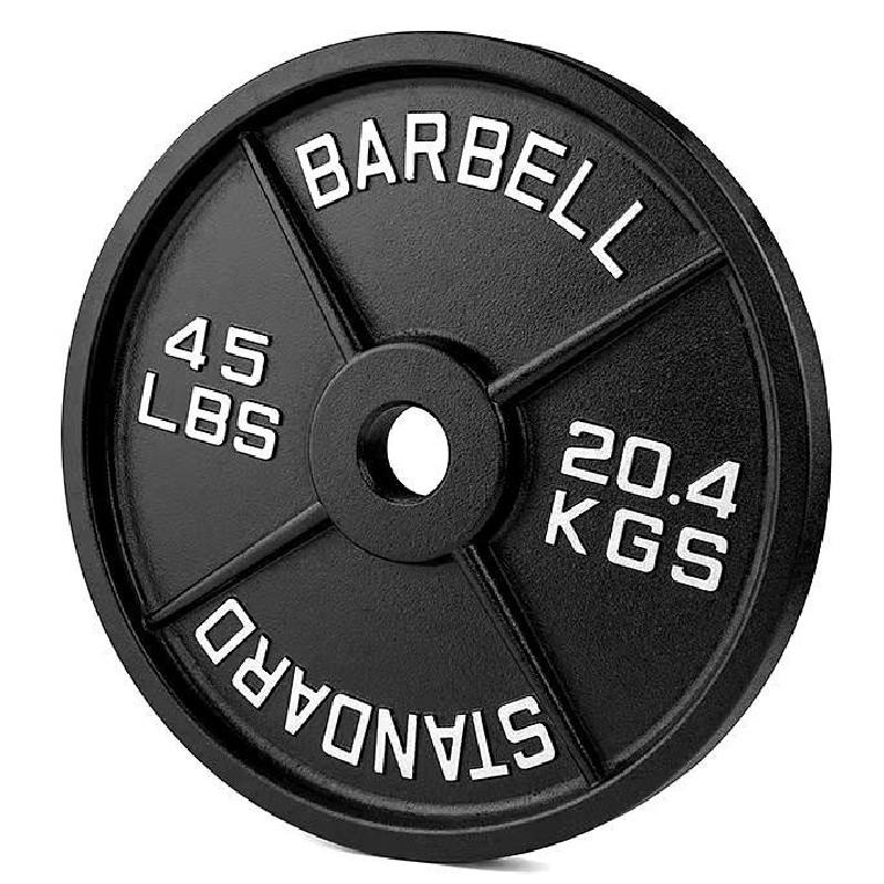 Professional Top Quality Free Weights Strength Training Weight Lifting Black Cast Iron Weight Plates for Gym Club